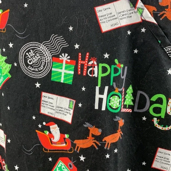 Santa Claus scrub top 
size M - Picture 2 of 7